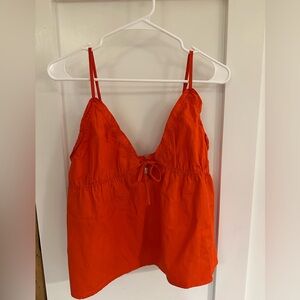 Wilfred Caviar Poplin Camisole in Poppy Red